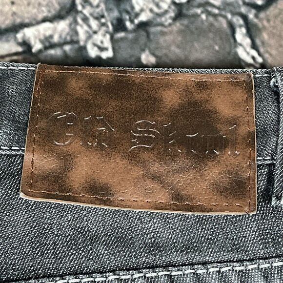 Vintage Old Skool Jeans Mens 34x32 Gray Wide Leg Baggy Hip Hop Skater Y2K Pants - Picture 8 of 16